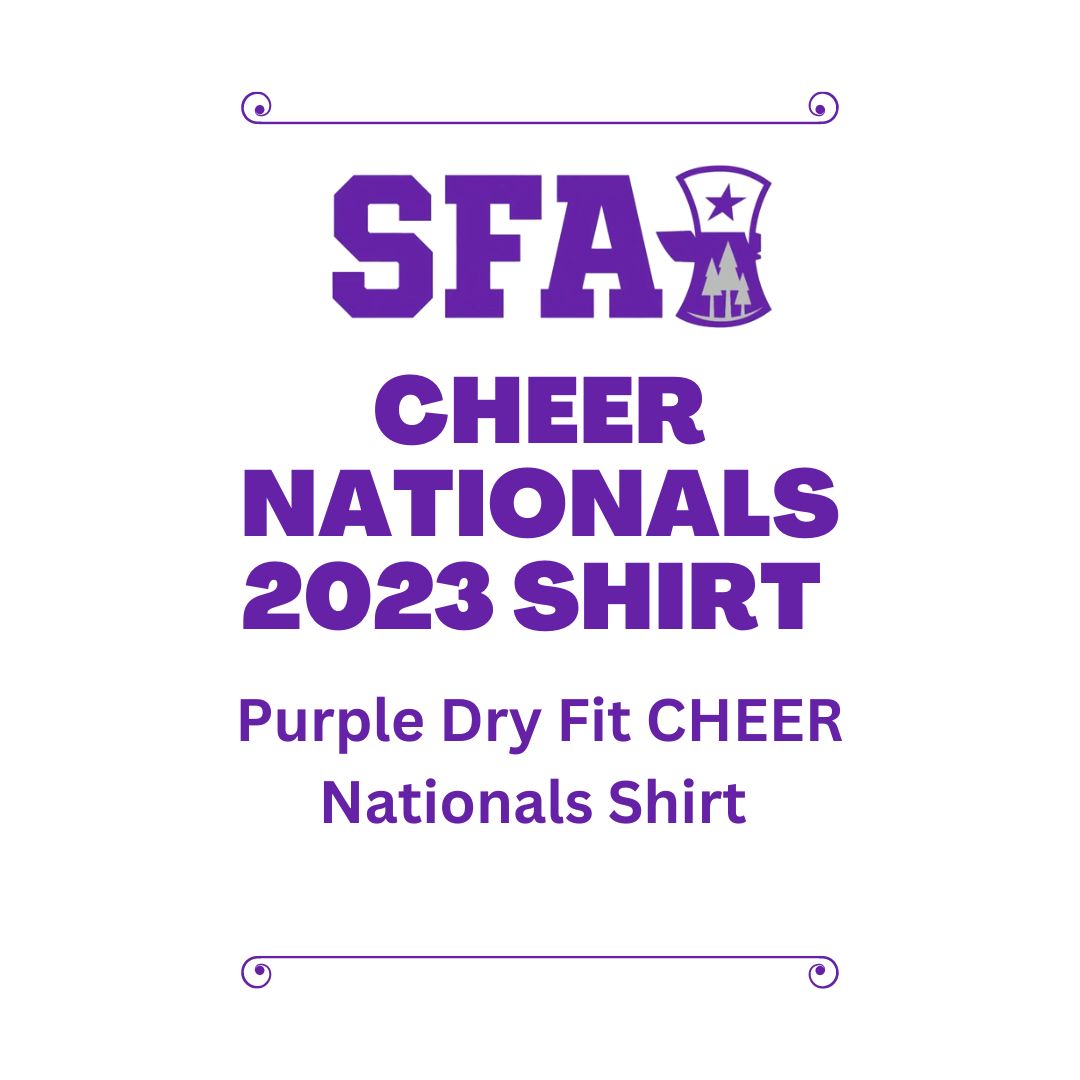 SFA Cheer Purple Dry Fit Nationals Shirt