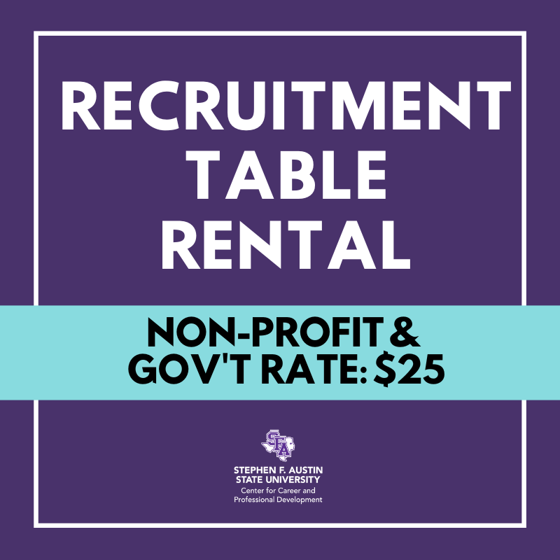 Recruitment Table - Non-Profit/Gov't Rate